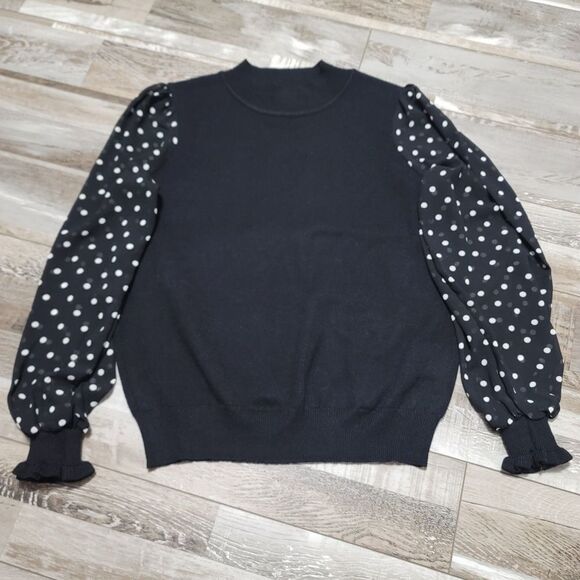 Nanette Lepore Puff Sleeve Sweater Size Medium - Picture 2 of 8